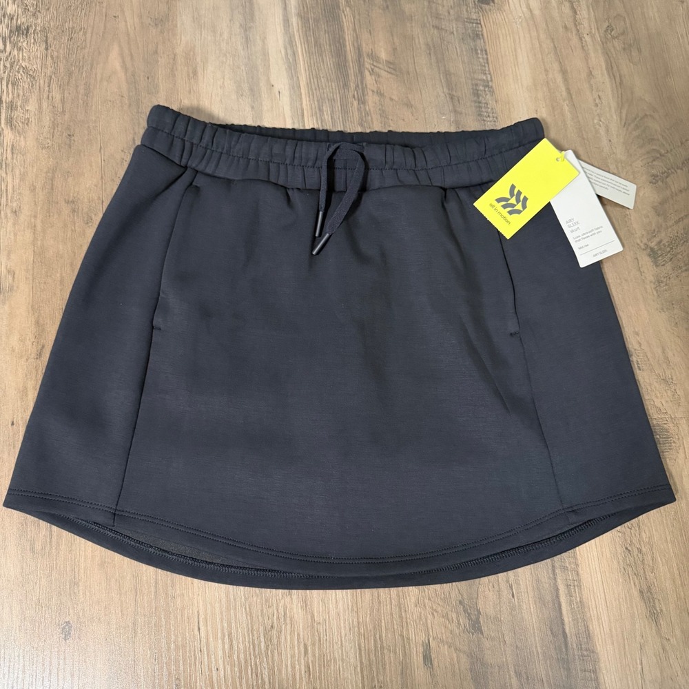 All in Motion Kids Airy Sleek Skort Black Mid Rise Athletic Skirt XL 14 NWT